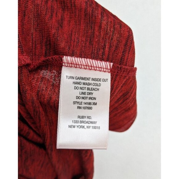 Ruby Rd Women's Dress Size L Red Metallic Shimmer 2-For Shift - Picture 11 of 12